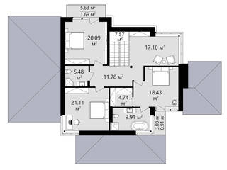 Современный двухэтажный коттедж без гаража TMV 66A, TMV Homes TMV Homes