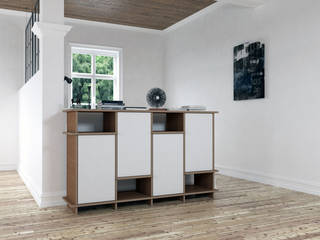 Kommoden, form.bar form.bar Modern style bedroom Engineered Wood Transparent