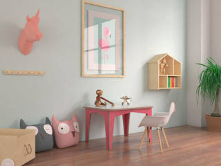 Kindertische, form.bar form.bar Детская комната в стиле модерн Изделия из древесины Прозрачный