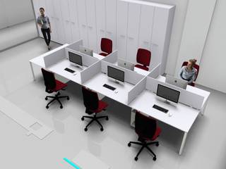 Workstation, MOFA Arredi Ufficio MOFA Arredi Ufficio Estudios y despachos de estilo moderno Derivados de madera Transparente