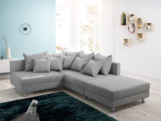 Clovis - Das Sofasystem für alle, DELIFE DELIFE Moderne Wohnzimmer Textil Bernstein/Gold