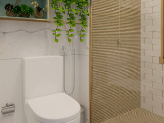 Projeto Apartamento 50 m², Ruby Interiores Ruby Interiores Modern style bathrooms