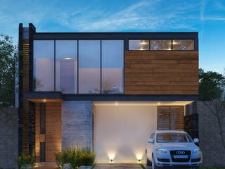 Residencia IS [León, Gto.], 3C Arquitectos S.A. de C.V. 3C Arquitectos S.A. de C.V. Single family home Wood Wood effect