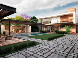 Residencias TLXC, Valderrábano Arquitectos Valderrábano Arquitectos บ้านและที่อยู่อาศัย