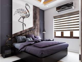 Fabulous Interior designs in Kochi—Monnaie Architects & Interiors, Monnaie Interiors Pvt Ltd Monnaie Interiors Pvt Ltd Modern style bedroom Wood Wood effect