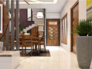 Fabulous Interior designs in Kochi—Monnaie Architects & Interiors, Monnaie Interiors Pvt Ltd Monnaie Interiors Pvt Ltd モダンデザインの リビング 木 木目調