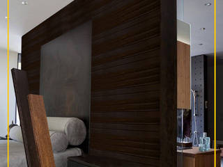Decoración en Interiores con Duelatec Elegance Nogal, Lamitec SA de CV Lamitec SA de CV Camera da letto minimalista Metallo