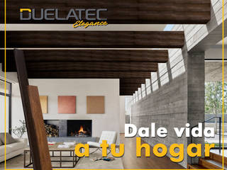 Decoración en Interiores con Duelatec Elegance Nogal, Lamitec SA de CV Lamitec SA de CV غرفة نوم معدن