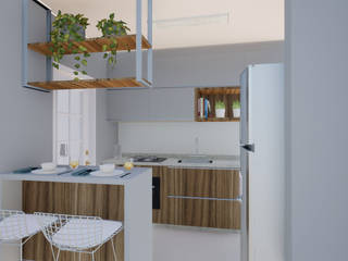 Cozinha Neutra, Gabriela Sgarbossa - Estúdio de Arquitetura Gabriela Sgarbossa - Estúdio de Arquitetura Modern kitchen