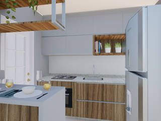 Cozinha Neutra, Gabriela Sgarbossa - Estúdio de Arquitetura Gabriela Sgarbossa - Estúdio de Arquitetura Modern style kitchen