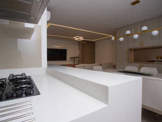 Projetos Parceiros, Sgabello Interiores Sgabello Interiores Modern Kitchen White