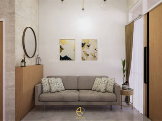 DRE House – Desain Interior Bapak Andre – Gedong Kuning, Yogyakarta, Rancang Reka Ruang Rancang Reka Ruang 인더스트리얼 거실 벽돌