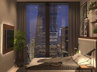 Интерьер в апартаментах NEVA TOWERS, design-family design-family Quartos escandinavos