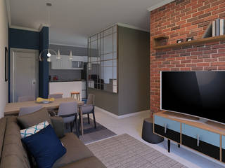 Sala de Estar, Revisite Revisite Living room Bricks