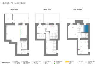 Report Esempio_Progetto a Distanza: Casa Lm ., antonio felicetti architettura & interior design antonio felicetti architettura & interior design Corredores, halls e escadas minimalistas