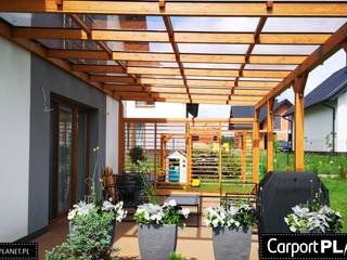 Zadaszenie tarasu pergola tarasowa, Carport Planet Carport Planet Modern style balcony, porch & terrace