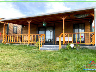 1+1 Tiny House Mobil Villa, Mobil Villam Mobil Villam Casa di legno Legno Effetto legno