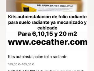 Precio y ventajas del sistema de calefacción por Folio radiante / Suelo radiante / Cecather, CECATHER | FOLIO RADIANTE - SUELO RADIANTE ELECTRICO. CECATHER | FOLIO RADIANTE - SUELO RADIANTE ELECTRICO.