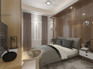 Navi Mumbai Project, JAIHO INTERIORS - RESIDENCE & COMMERCIAL INTERIORS JAIHO INTERIORS - RESIDENCE & COMMERCIAL INTERIORS Kleines Schlafzimmer Sperrholz Weiß