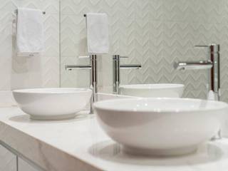 Remodelación de Baño - Surco, Katherine Quijano - Interiorismo Katherine Quijano - Interiorismo ห้องน้ำ เซรามิค