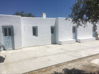 Progettazione villa e guesthouse tra gli ulivi_PAros_Cicladi_GREECE, studio patrocchi studio patrocchi Dormitorios minimalistas