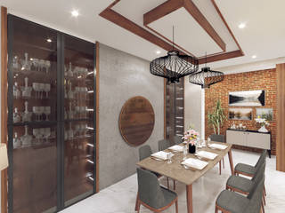 independent house in jayanagar, Studio 89 interiors Studio 89 interiors Modern dining room