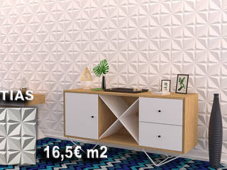 Placas Gesso 3D, António Campos Aves Gesso 3D Unipessoal LDA António Campos Aves Gesso 3D Unipessoal LDA Modern walls & floors