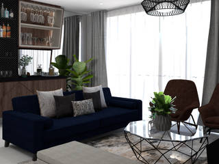 INSPIRACION MASCULINA , Alejandra Cabana /DecoglamStudio Alejandra Cabana /DecoglamStudio Living room