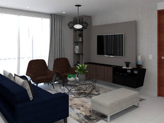 INSPIRACION MASCULINA , Alejandra Cabana /DecoglamStudio Alejandra Cabana /DecoglamStudio Living room