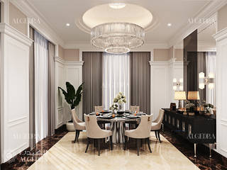 Modern dining room design in Abu Dhabi, Algedra Interior Design Algedra Interior Design Salas de jantar modernas