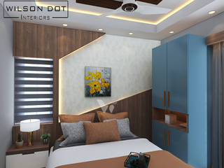 Apartment Interiors, WILSON DOT INTERIORS WILSON DOT INTERIORS Small bedroom Фанера
