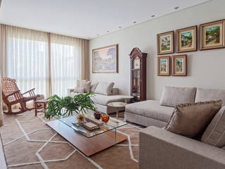 Apartamento RF - Lourdes BH, CAMILA FERREIRA ARQUITETURA E INTERIORES CAMILA FERREIRA ARQUITETURA E INTERIORES Classic style living room