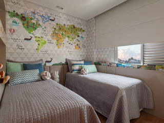 Quarto do Arthur e Davi, CAMILA FERREIRA ARQUITETURA E INTERIORES CAMILA FERREIRA ARQUITETURA E INTERIORES Dormitorios de niños