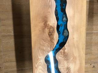 Proyecto Mesa de Maple con Epoxy, Fernando Fernando غرف اخرى خشب متين Multicolored