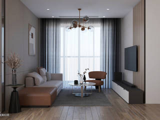 Thiết kế nội thất căn hộ Celadon City phong cách Taiwan, NID INTERIOR NID INTERIOR Phòng khách phong cách tối giản