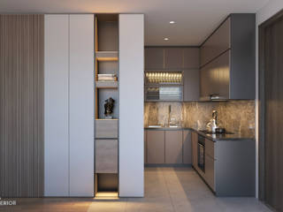 Thiết kế nội thất căn hộ Celadon City phong cách Taiwan, NID INTERIOR NID INTERIOR Nhà bếp phong cách tối giản