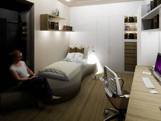 MODERN ROOM, CARLO CHIAPPANI interior designer CARLO CHIAPPANI interior designer Kamar tidur kecil