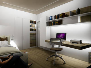 MODERN ROOM, CARLO CHIAPPANI interior designer CARLO CHIAPPANI interior designer Recámaras pequeñas