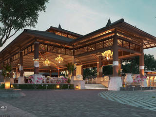 Restauran Traditional_Medan (Bpk Arnold), VECTOR41 VECTOR41 ทางเดินสไตล์คลาสสิกห้องโถงและบันได