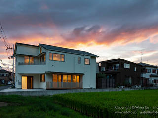 私市の家Ⅱ, 大塚高史建築設計事務所 大塚高史建築設計事務所 Wooden houses Wood Wood effect