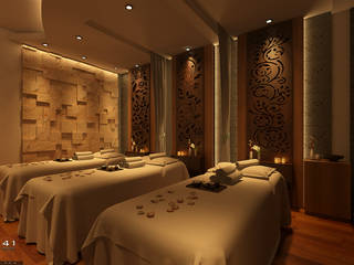 Desain Interior SPA_Medan (Ibu Fio), VECTOR41 VECTOR41 モダンな スパ