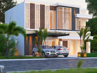 Desain Rumah Minimalis_Medan (Ibu Ayin), VECTOR41 VECTOR41 リゾートハウス