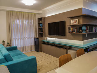 Apartamento Parque dos Lagos, Camarina Studio Camarina Studio Modern Living Room Turquoise