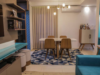 Apartamento Parque dos Lagos, Camarina Studio Camarina Studio Modern Dining Room Turquoise