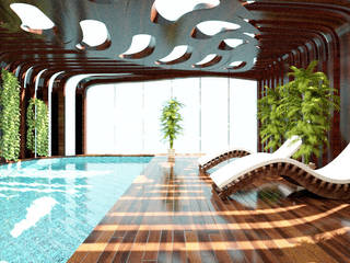 Parametric Pool THINK NATURE, Debbie Flevotomou Architects Ltd. Debbie Flevotomou Architects Ltd. بحيرة طبيعية