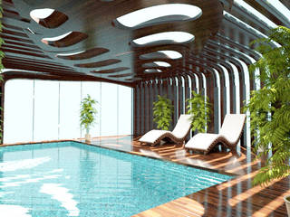 Parametric Pool THINK NATURE, Debbie Flevotomou Architects Ltd. Debbie Flevotomou Architects Ltd. Kolam
