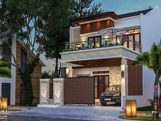 Desain Rumah Minimalis_Medan (Bpk Kaban), VECTOR41 VECTOR41 一戸建て住宅