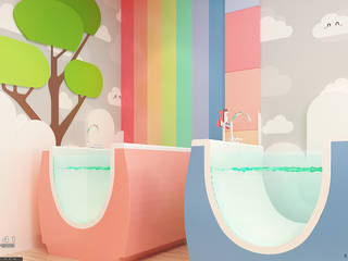 Desain Interior Baby SPA_Medan (Bpk Adi), VECTOR41 VECTOR41 ミニマルスタイルの プール