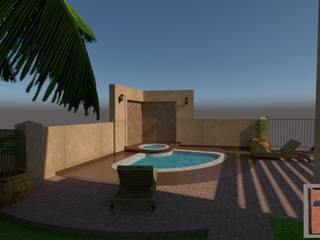 Proyecto para un patio posterior., CONSTRUCCIONES AVILA CONSTRUCCIONES AVILA Garden Pool Concrete