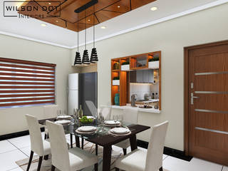 Aswin Residential Interiors, WILSON DOT INTERIORS WILSON DOT INTERIORS Їдальня Дерево Дерев'яні